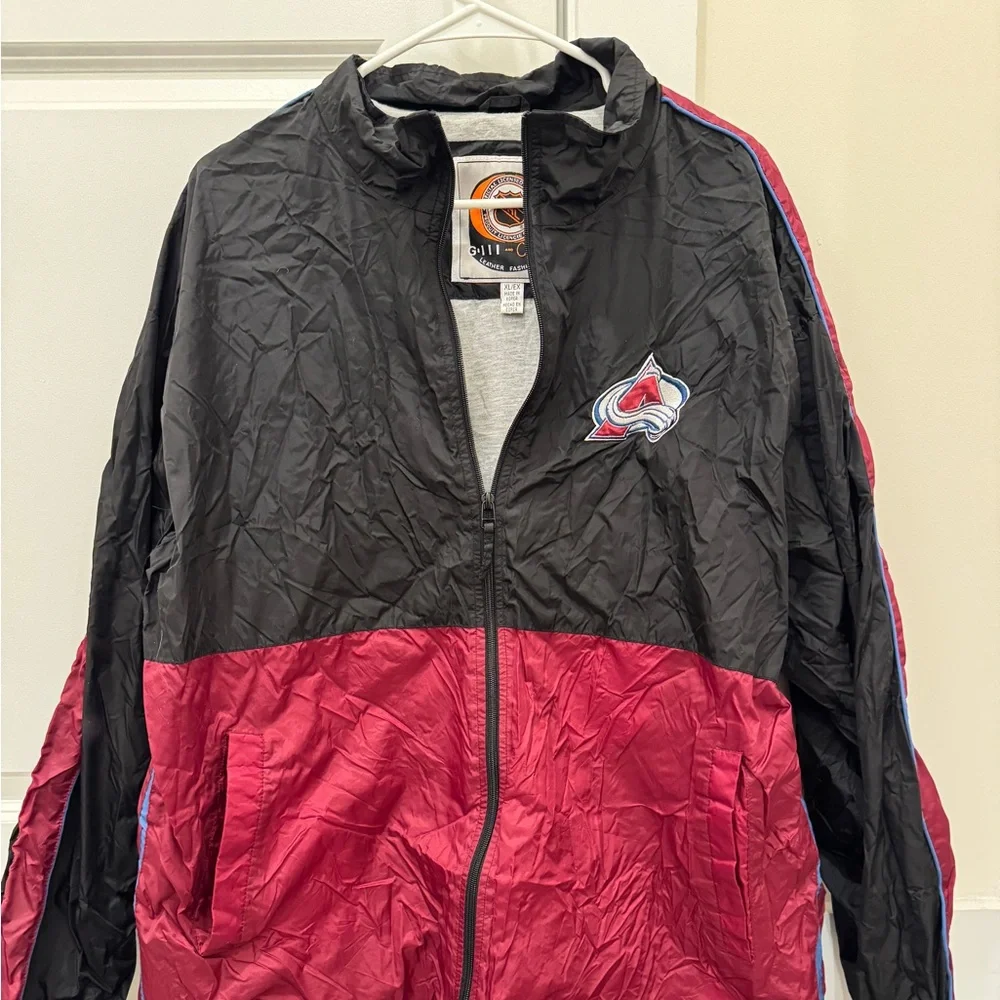 1990s/ Y2K Colorado Avalanche Windbreaker Jacket